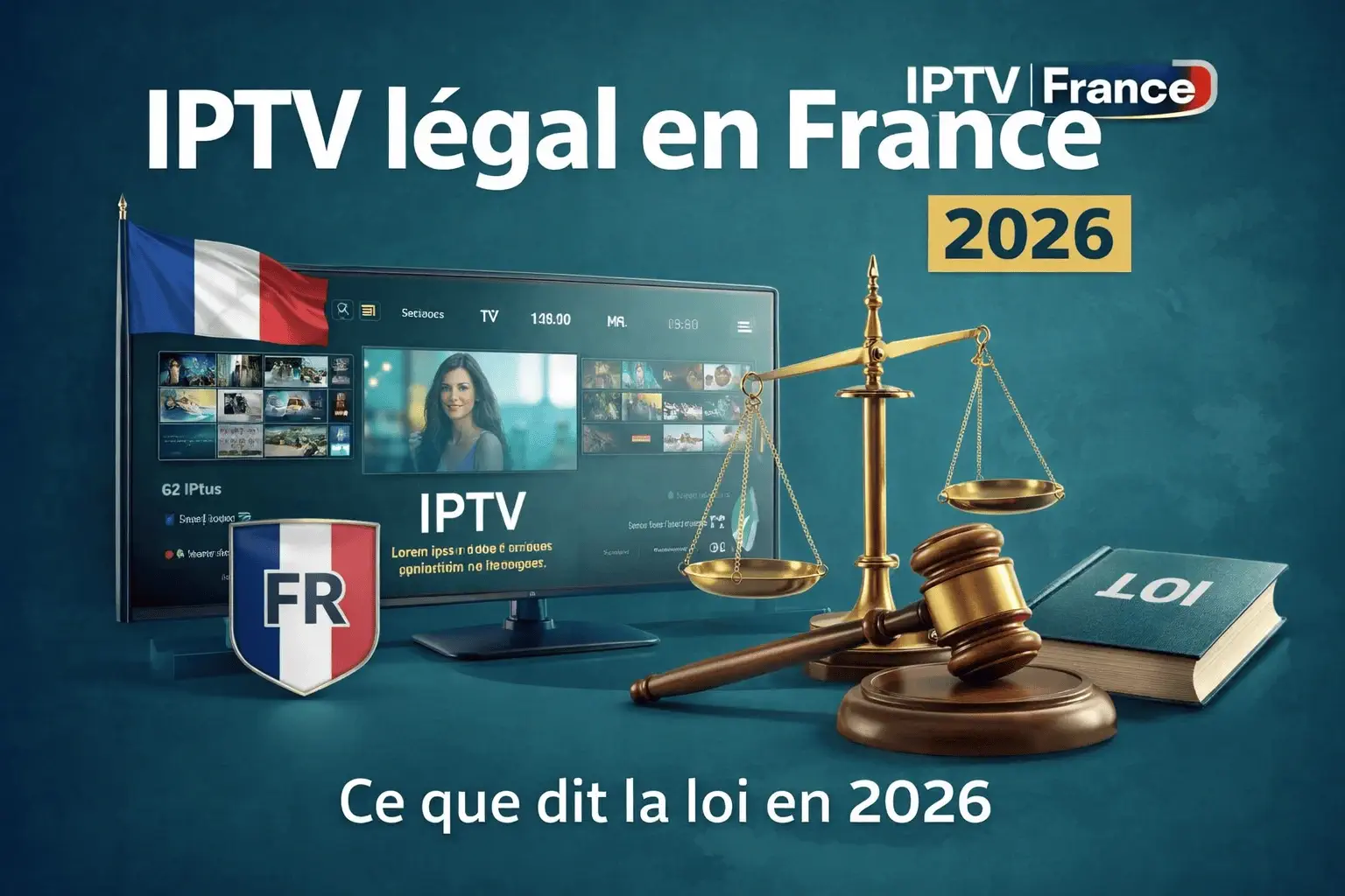 IPTV légal en France en 2026 avec réglementation, applications IPTV et solution proposée par Abonnements IPTV France